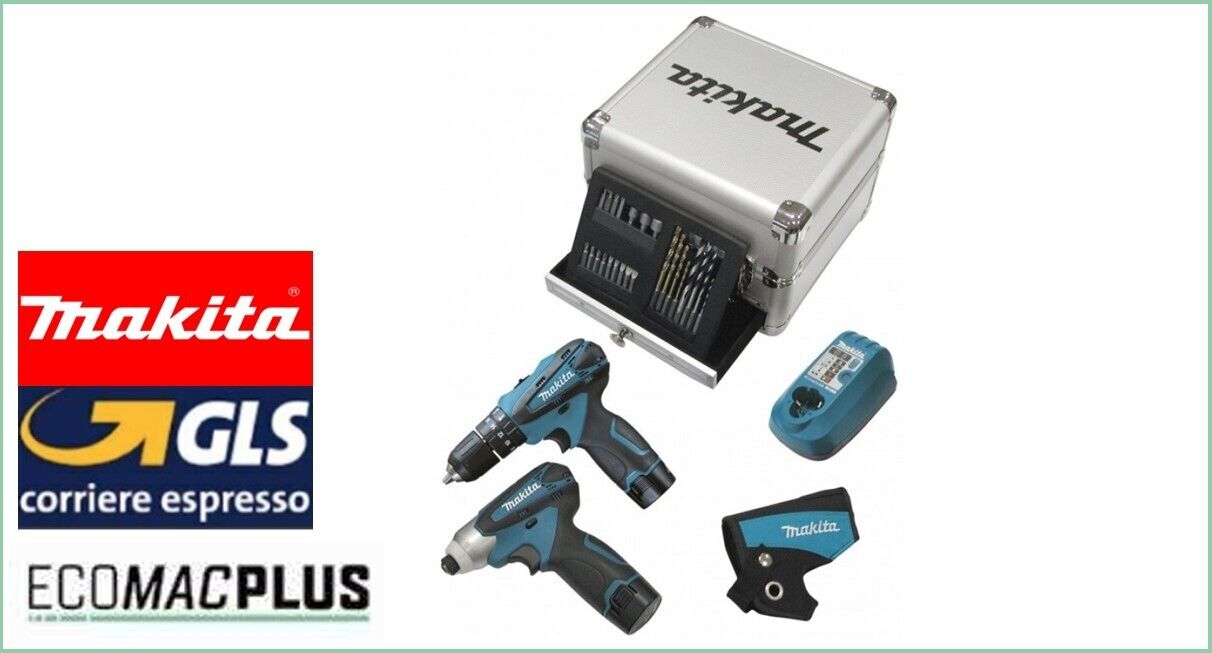 MAKITA DK1493X1 KIT TRAPANO AVVITATORE + AVVITATORE IMPULSI MAKITA 10,8V