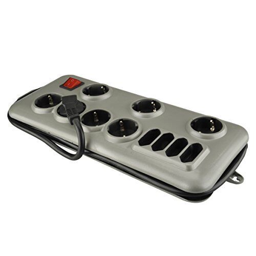 Unitec 44147 - Ciabatta elettrica da tavolo, 7 e 4 ingressi, 2 m, 1,5 (u7Q)