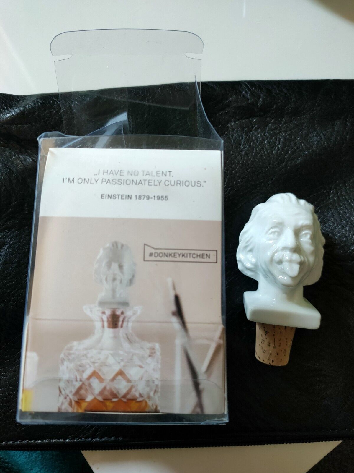 Donkey Products Drink With Einstein Wine Stopper Tappo per vino