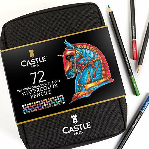 Castle Arts - Set di 72 matite acquerellabili in una custodia con (c2i)
