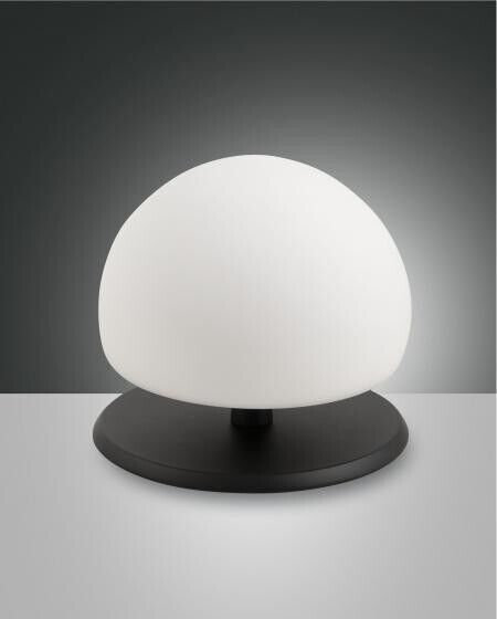 Morgana lampada da tavolo LED  3w bianca con base nera touch