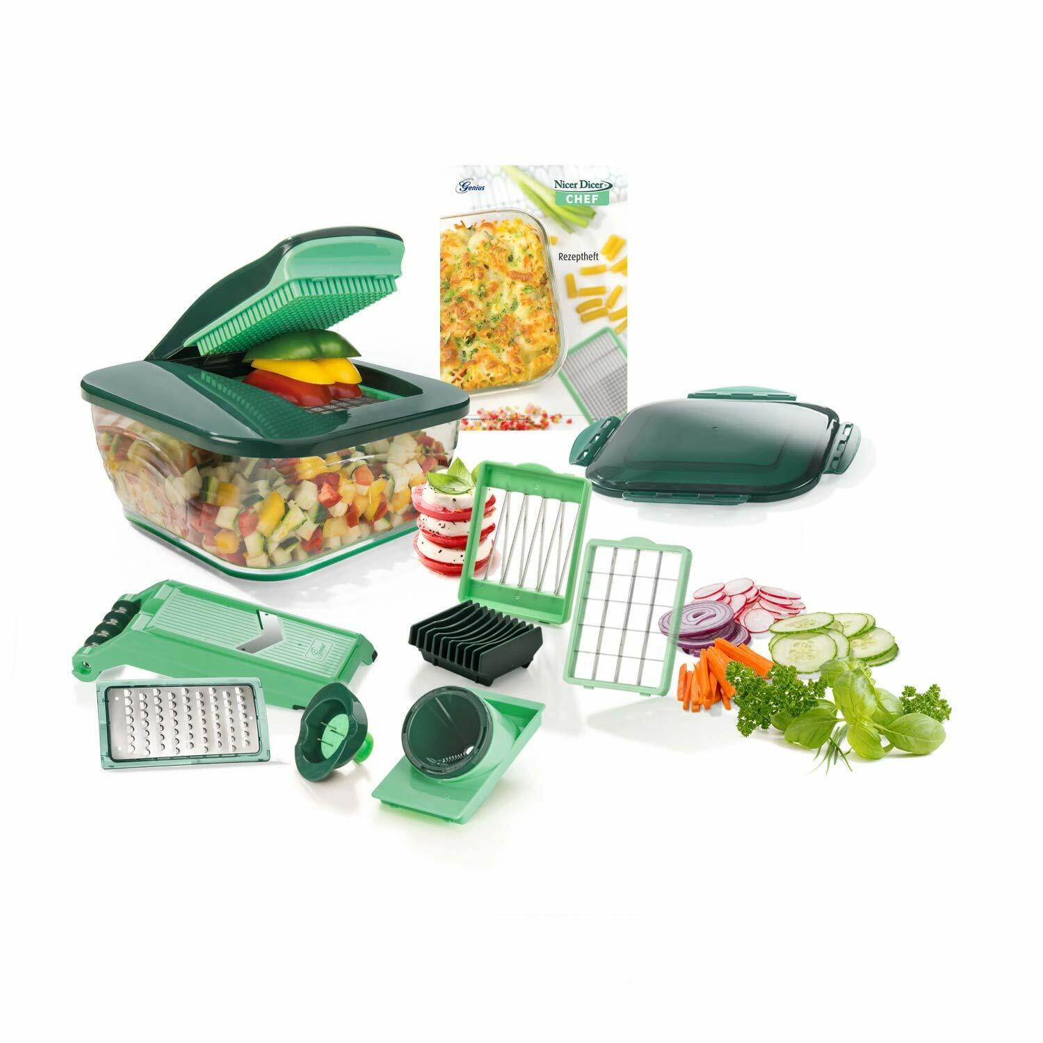 Genius A27060 Nicer Dicer Chef, Acciaio Inox, Plastica, 3300 ml (y9x)