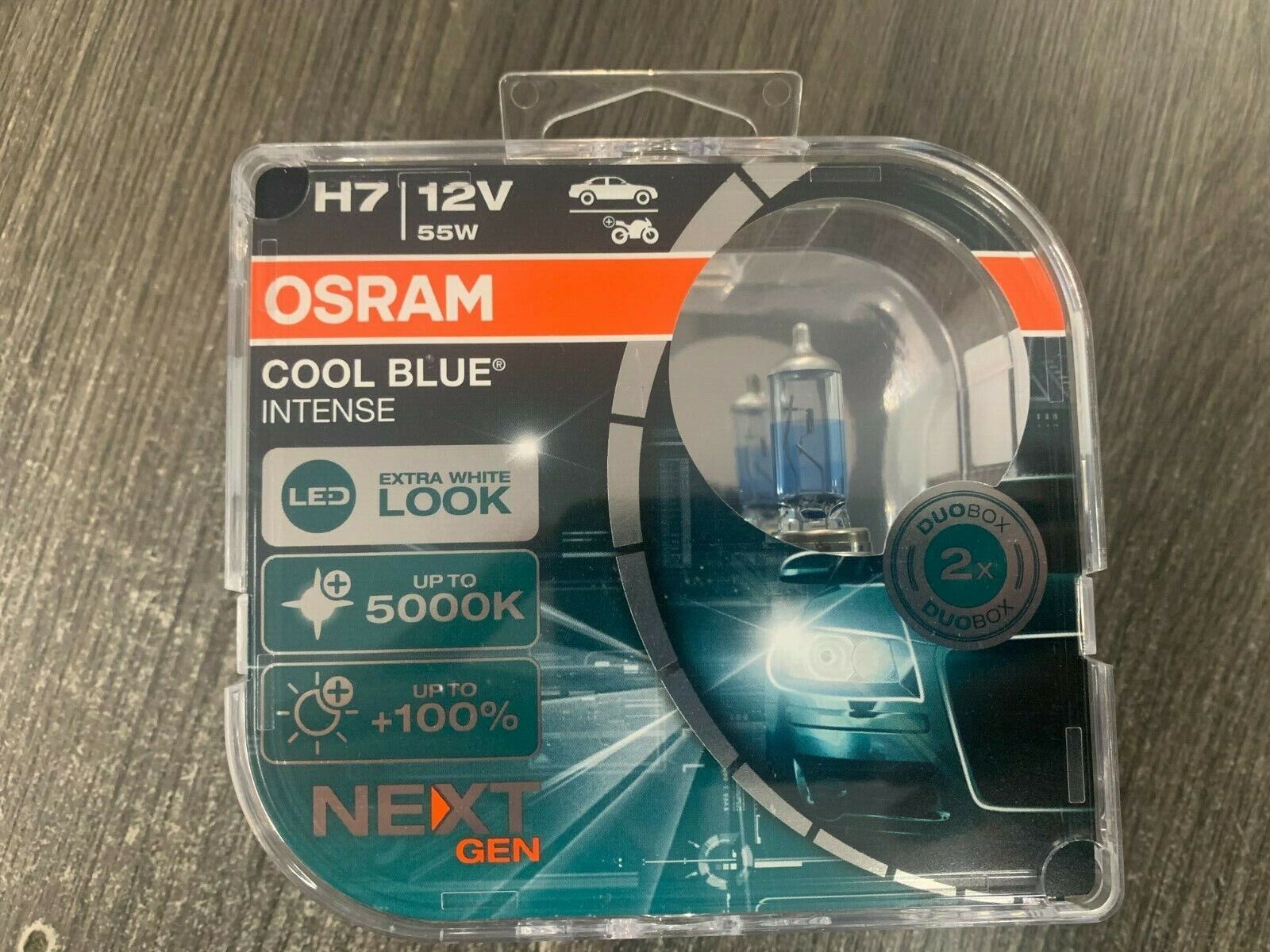 OSRAM COOL BLUE INTENSE Next Generation 100% H7 DUOBOX