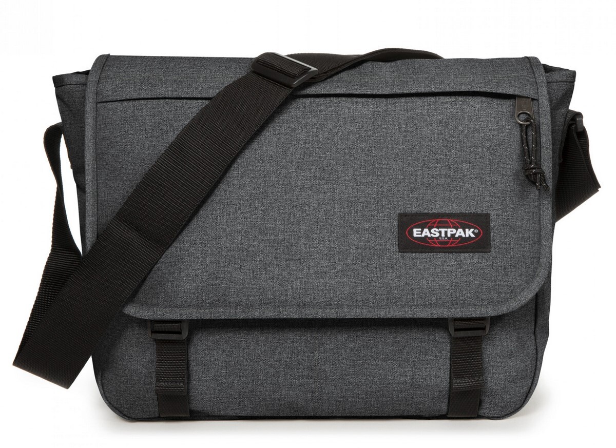 BORSA TRACOLLA MESSENGER EASTPAK DELEGATE + GRIGIA BLACK DENIM NUOVA