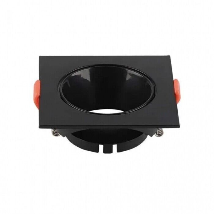 VTAC VT-932 Portafaretto LED da Incasso Quadrato GU10 Colore Nero SKU 6652