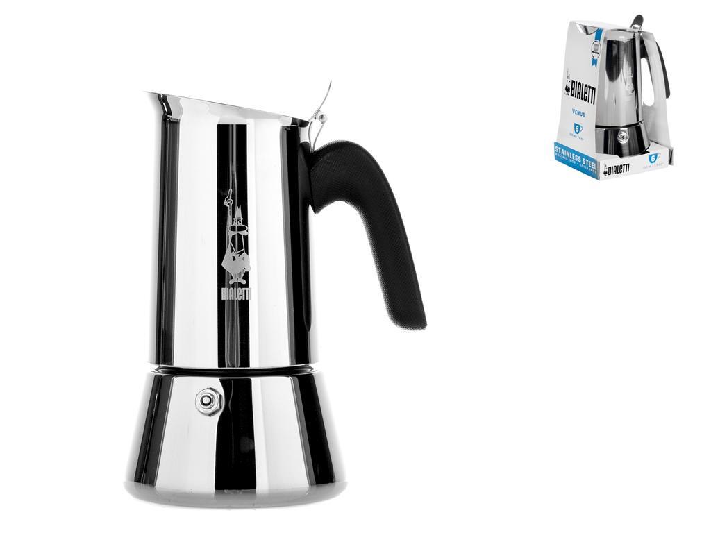 BIALETTI Caffettiera Inox New Venus 6 Tazze Fascia