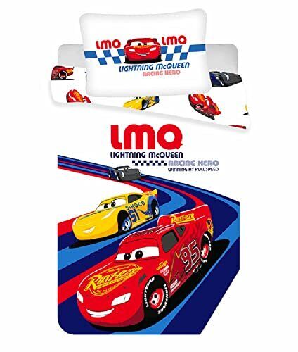 Disney Cars Toddler Bedding Set, Flash McQueen, Baby Duvet Cover 100 x (b5n)