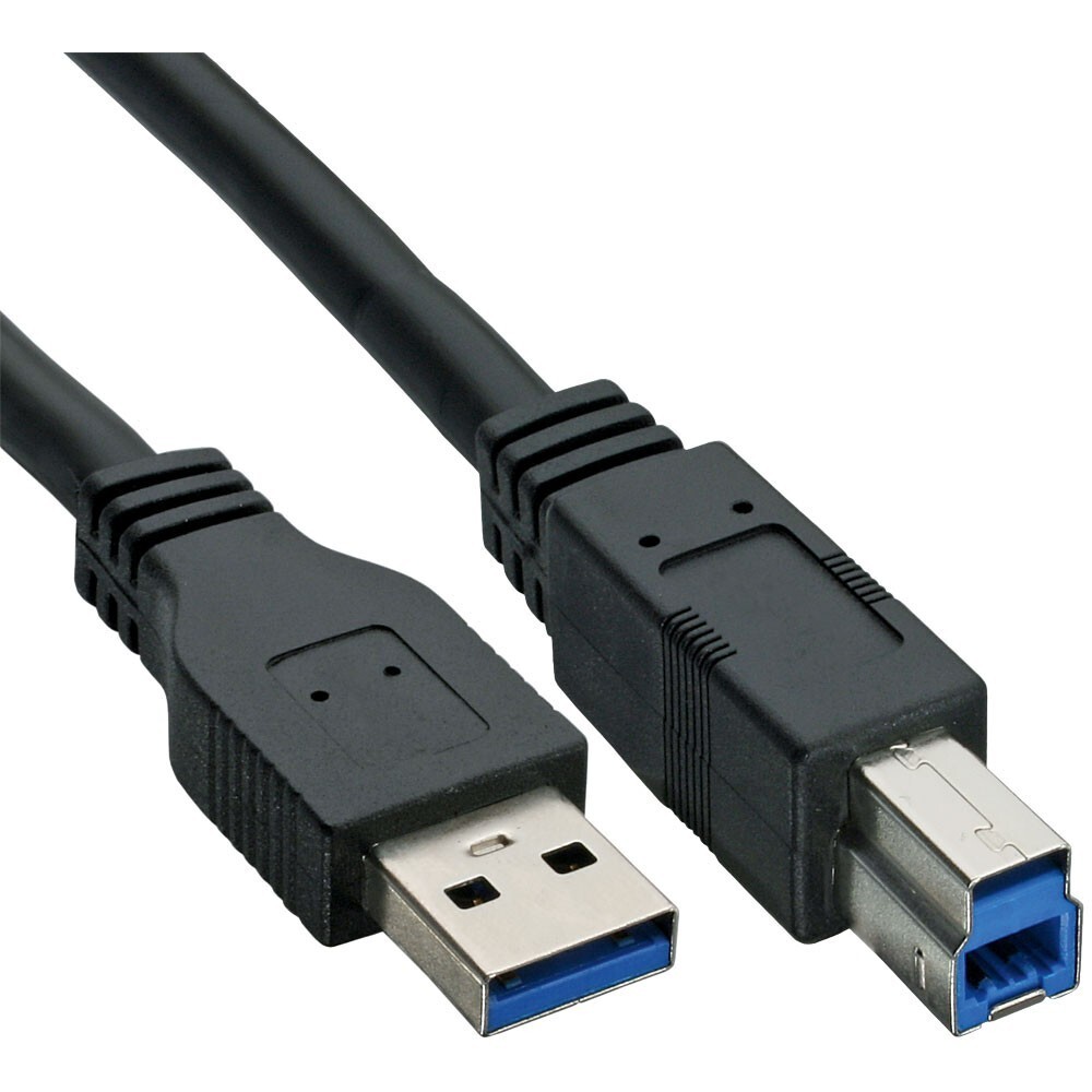 InLine Cavo USB 3.0, Type A maschio a Type B maschio, nero, 3m