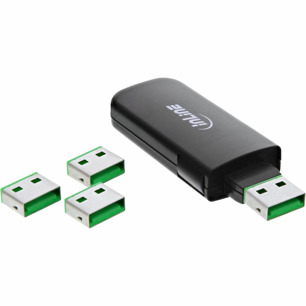 INL InLine® USB Portblocker sistema di bloccaggio per 4 porte USB Typ A