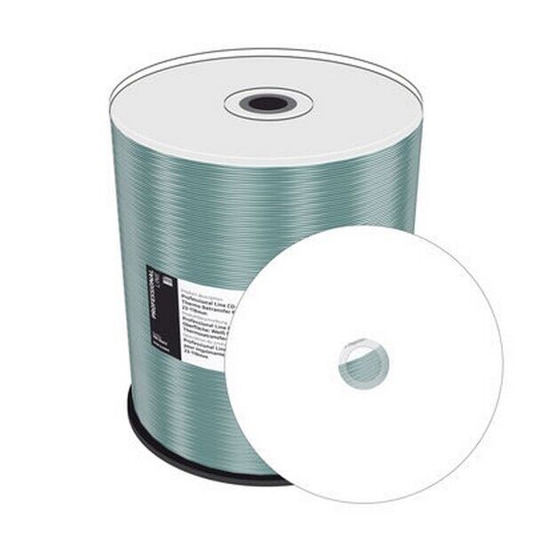 MediaRange 100 CD-R Professional Line Fullsurface Print per stampanti TERMICH...