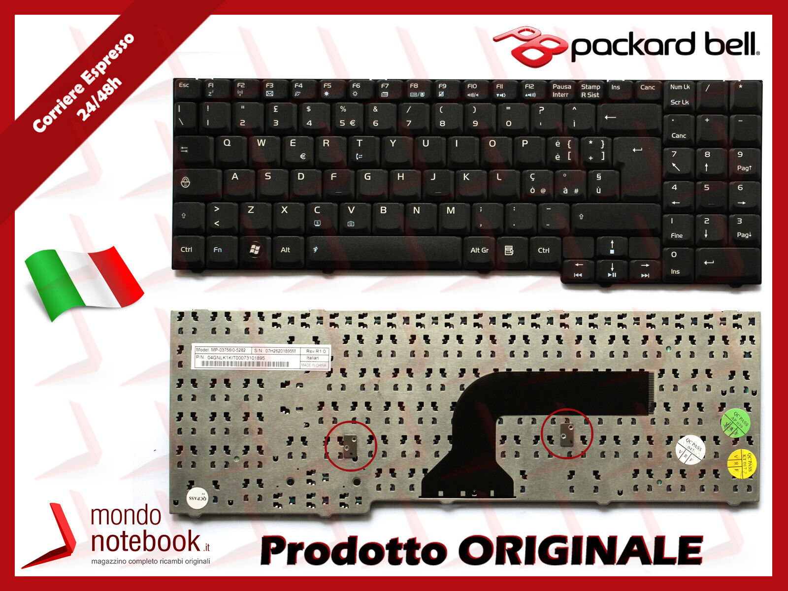 Tastiera Notebook PACKARD BELL Easynote ALP-AJAX C3 ALP-AJAX D C - Compatibile A