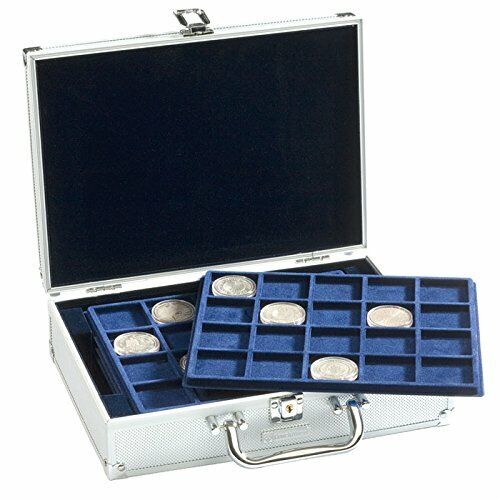 Kleiner Münzkoffer für 10-Euro-Münzen: inkl. 6 Blaue Münztableaus (U1N)