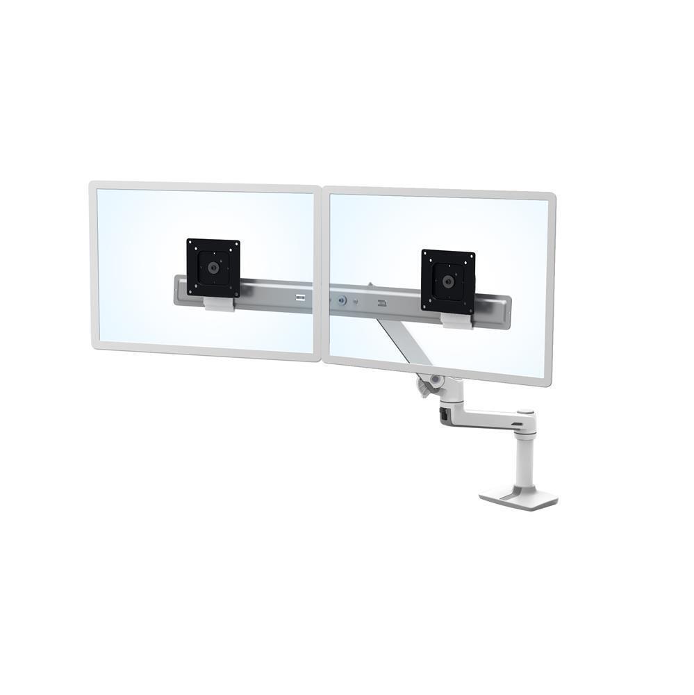 Ergotron LX Series Desk Dual Direct Arm 63,5 cm [25] Libera installazione Bianco