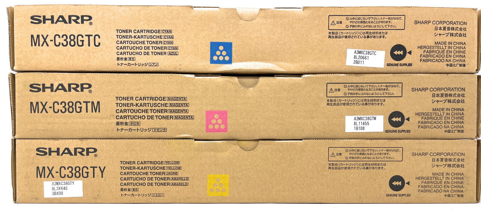 SHARP MX-C38GTC ORIGINALE CIANO MX-C310/MX-C311/MX-C380/MX-C381/MX-C380P [A BOX]