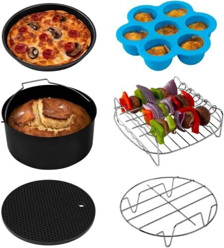 COSORI Accessori Friggitrice ad Aria 5,5L, 6 Pezzi Accessori Airfryer (a5B)
