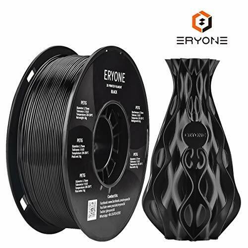 Filamento PETG 1,75 mm Nero, ERYONE PETG filamento per stampante 3D e (o0g)