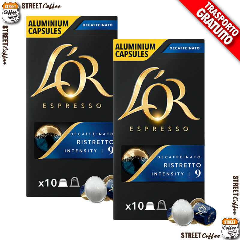 200 Cialde Capsule alluminio Caffe L'OR Comp. Nespresso Miscela Ristretto Dek *