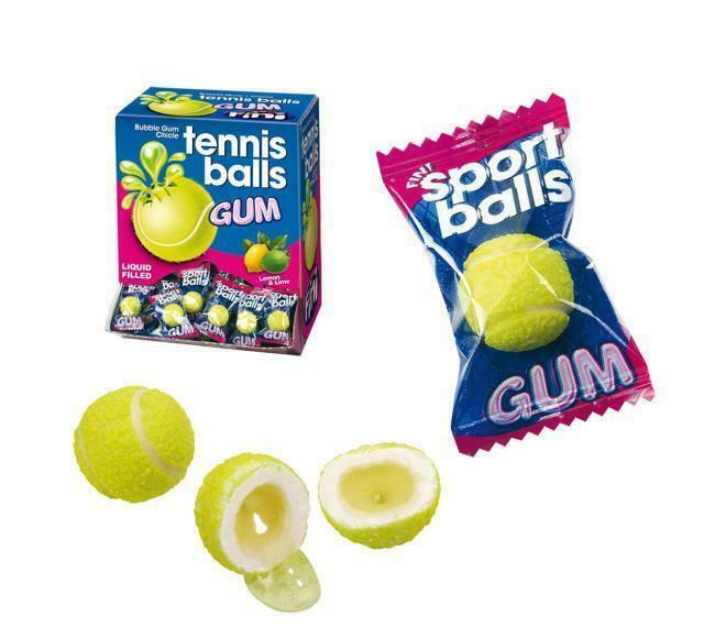 FINI BOOM GOMMA DA MASTICARE TENNIS BALLS  PER BAMBINI - 50 PEZZI - BUBBLE GUM