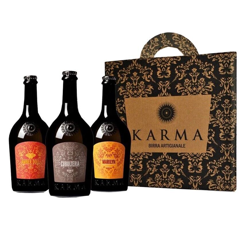 BIRRA ARTIGIANALE KARMA IDEA REGALO (TRIS BOTTIGLIE 75 CL)
