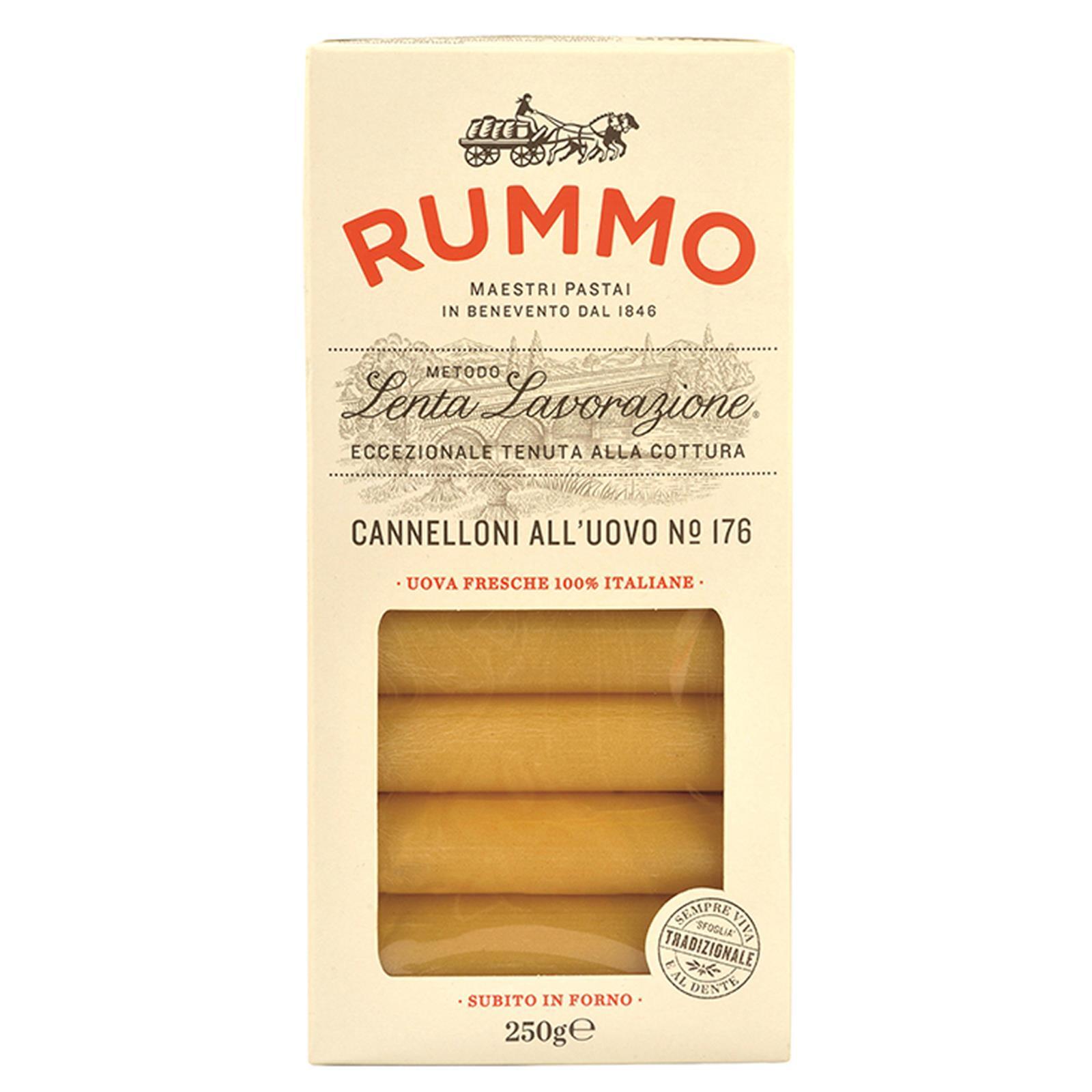 PASTA RUMMO PASTA ALL'UOVO CANNELLONI N° 176 250 GR BOX PASTA AL FORNO CARNEVALE