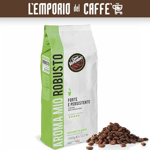 1 Kg Caffe Vergnano Grani Miscela Aroma Mio Robusto Espresso Forte e Intenso