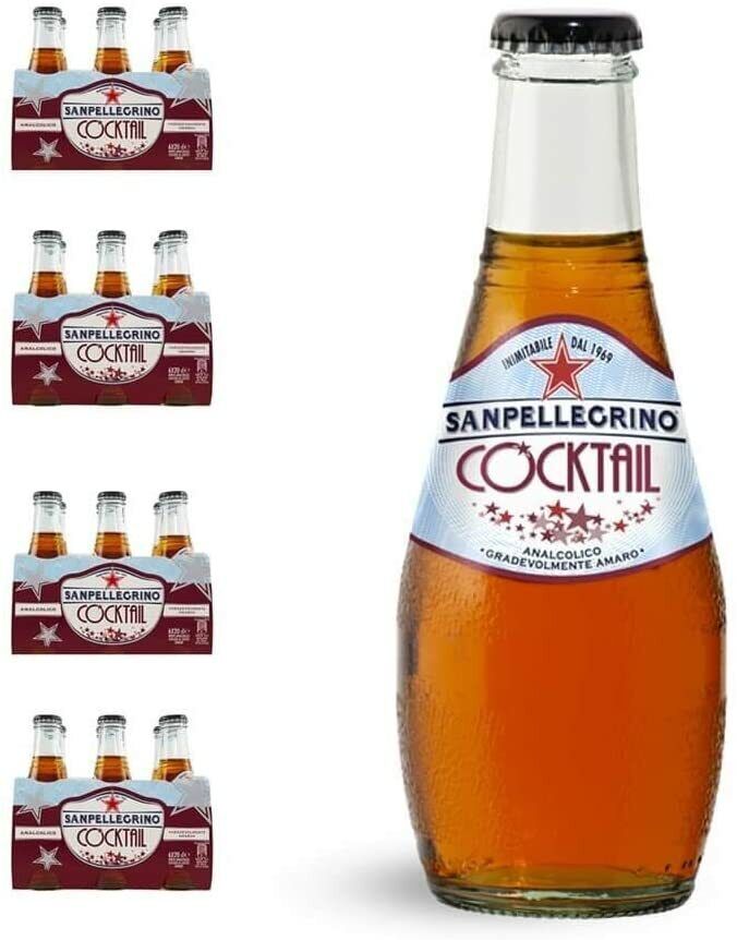SANPELLEGRINO Bibite Gassate, COCKTAIL 20cl x 6 (Vetro)