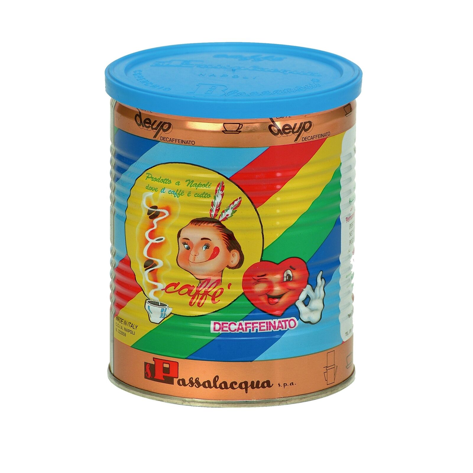 Caffè Passalacqua decaffeinato DEUP Gr. 250 Latta - Cartone 12 pezzi