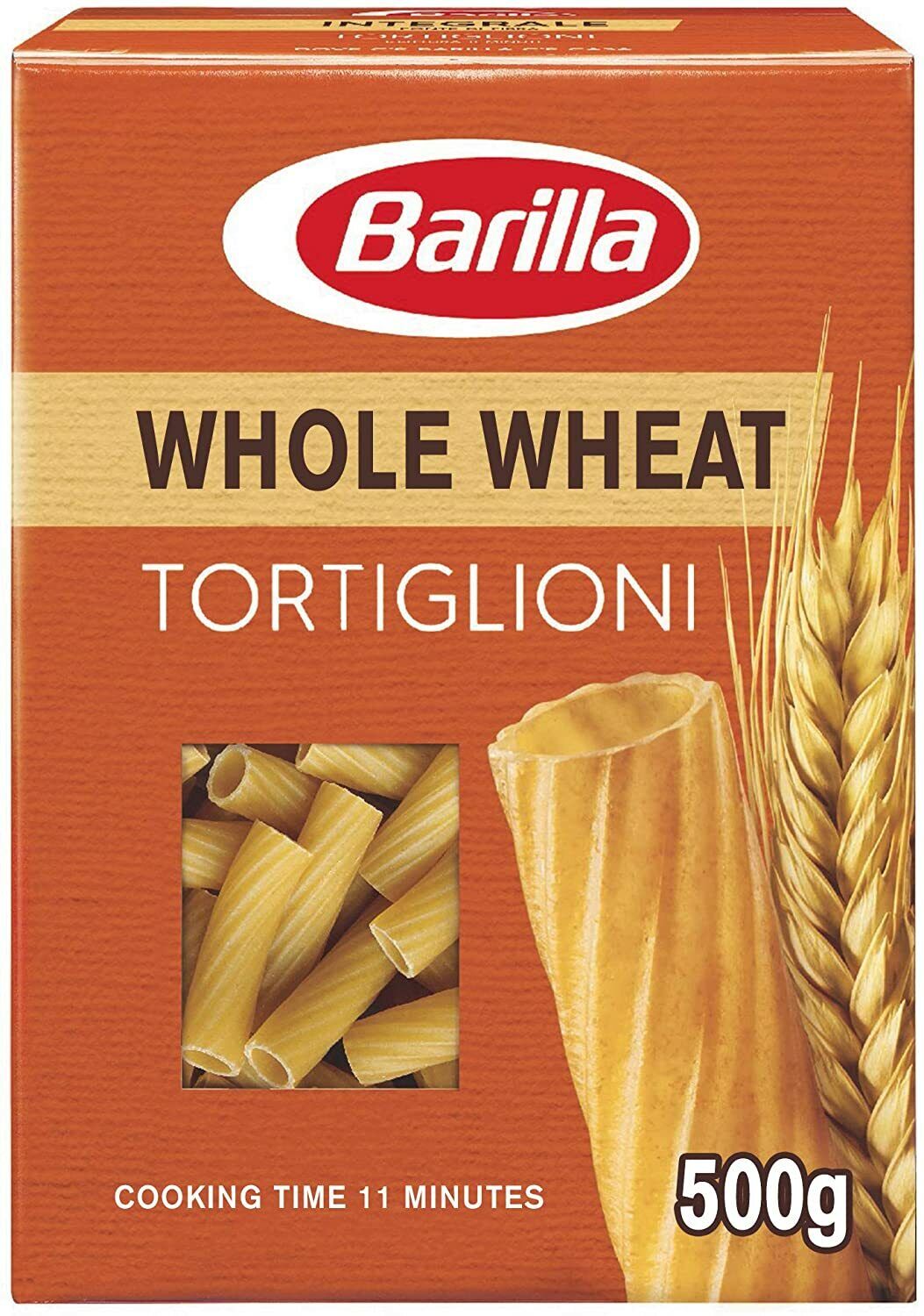 PASTA INTEGRALE BARILLA TORTIGLIONI 500 GR FONTE DI FIBRA NATURALE PRIMO