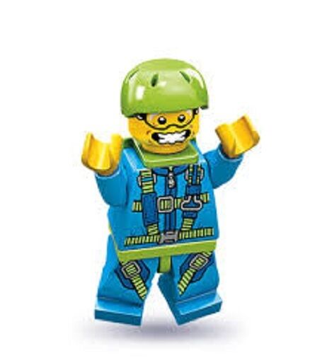 Lego 71001 Minifigures serie 10 Paracadutista con Zaino e Casco Nuovo
