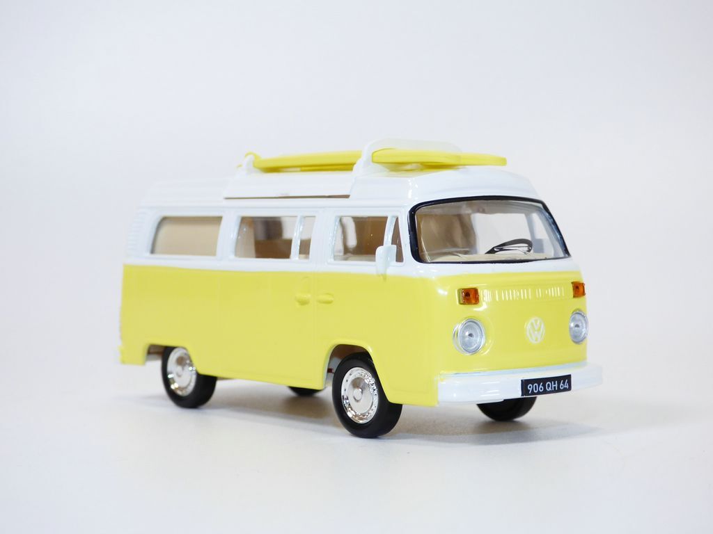 VOLKSWAGEN COMBI T2b camper van jaune & surf 1/43 Jet Car