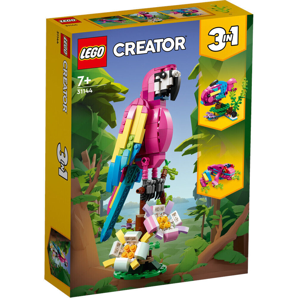 LEGO Creator 3-en-1 Il Pappagallo Esotico Rosa 31144
