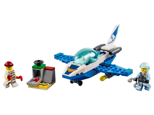 LEGO CITY FUORI PRODUZIONE PATTUGLIAMENTO POLIZIA AEREA 54 PEZZI ART 60206