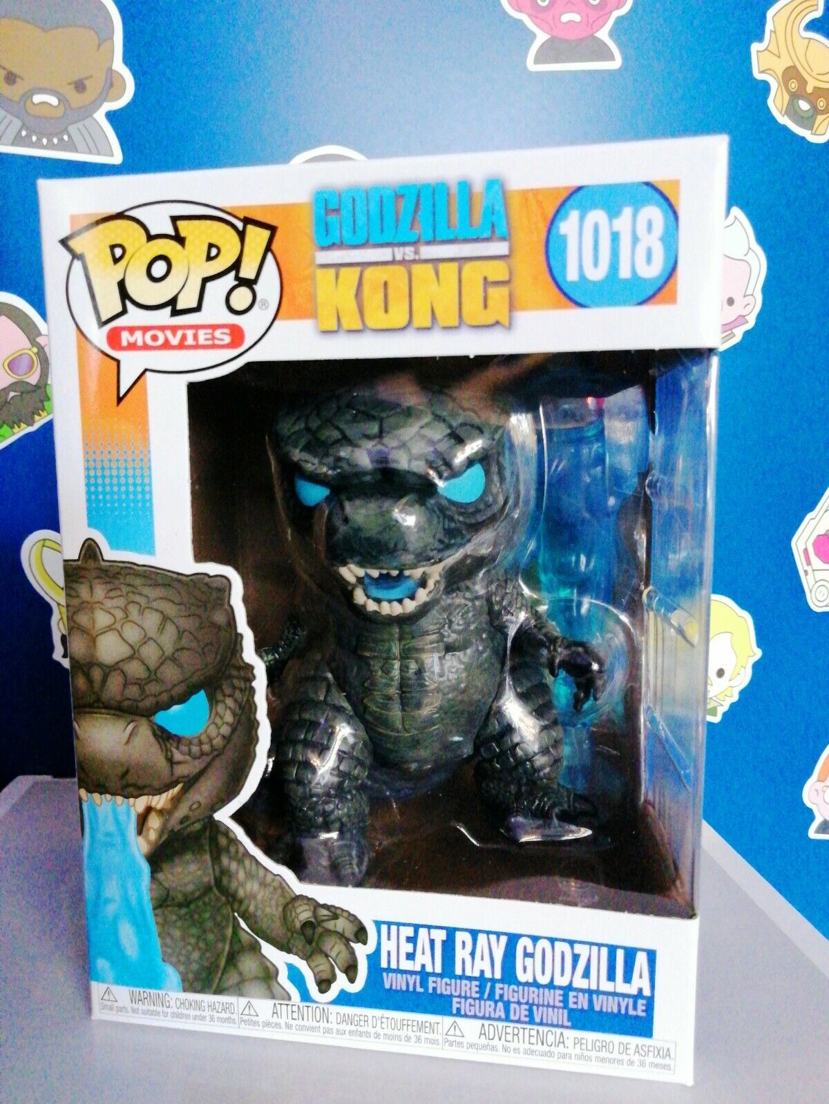 FUNKO POP GODZILLA VS KONG #1018 HEAT RAY GODZILLA VINYL  ACTION FIGURE NEW