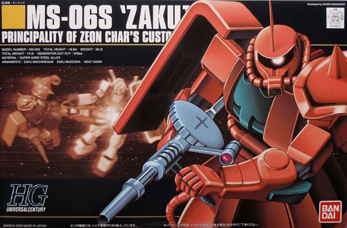 BANDAI Model Kit HG GUNDAM ZAKU II MS 06S CHAR VER SC 1/144 NEW NUOVO HGUC