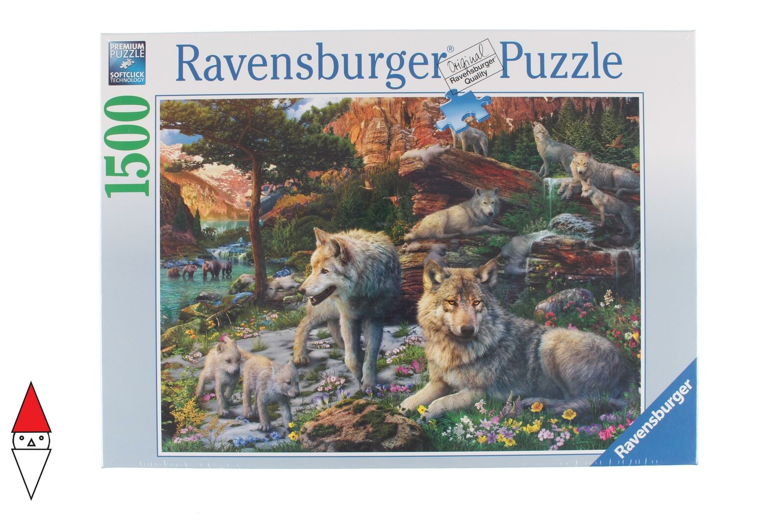PUZZLE ANIMALI RAVENSBURGER LUPI LUPI IN PRIMAVERA 1500 PZ