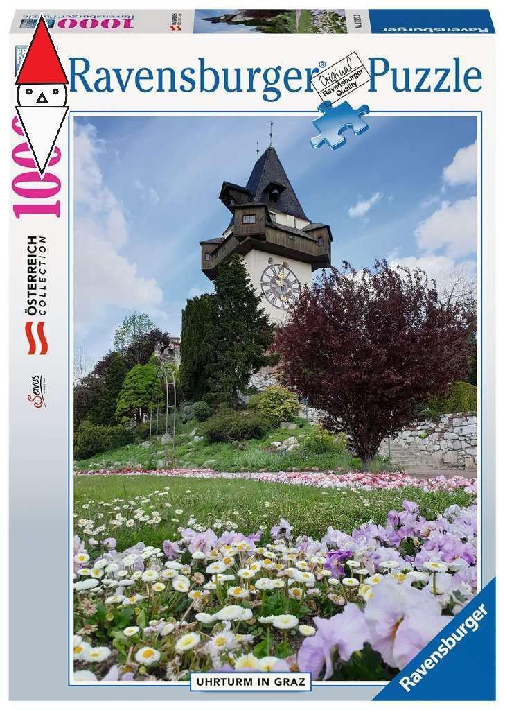PUZZLE PAESAGGI RAVENSBURGER TORRE DELL OROLOGIO A GRAZ 1000 PZ