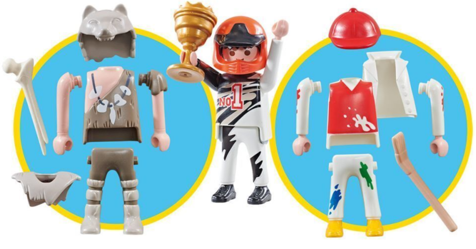 PLAYMOBIL Plus 9854 Multiset Statuette 3 Abiti Ragazzino Giochi Da Cantiere Noël