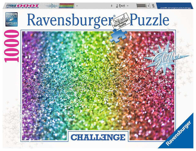 Puzzle 1000 elementów. Brokatowy challenge