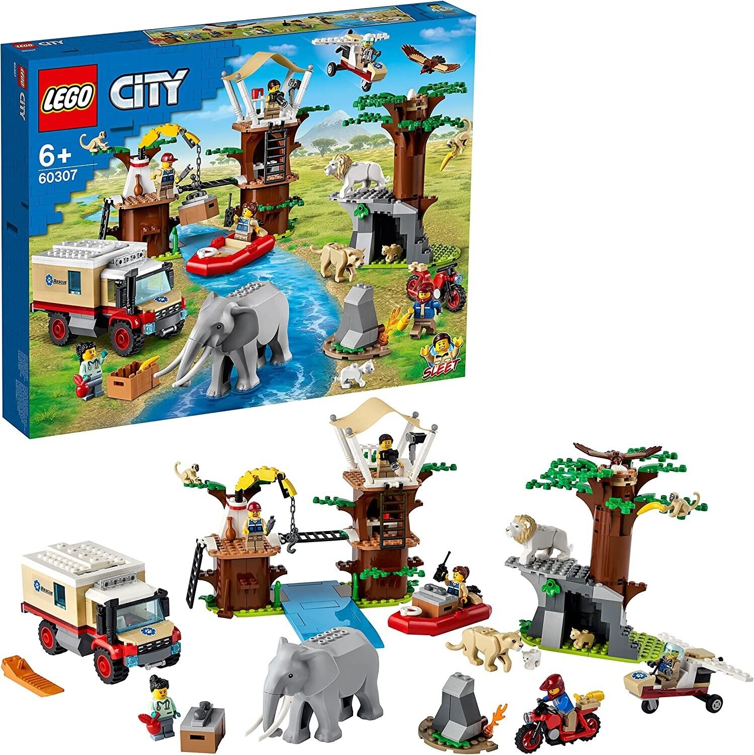 LEGO City Camp Da Salvataggio per Animali 60307 / Bambini Gioco Giochi Natale