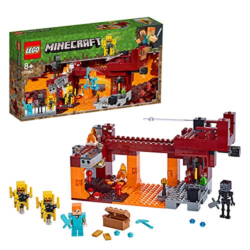 LEGO- Minecraft Game Ponte del Blaze Giocattolo, Multicolore, 21154 (w1T)