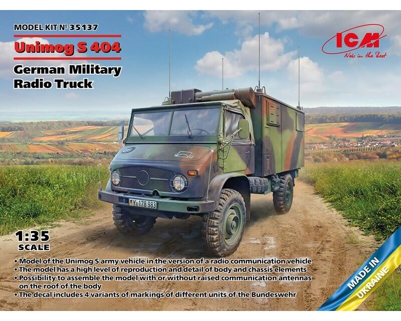 ICM Unimog S 404 German Military Radio Truck 1:35 35137 modellismo
