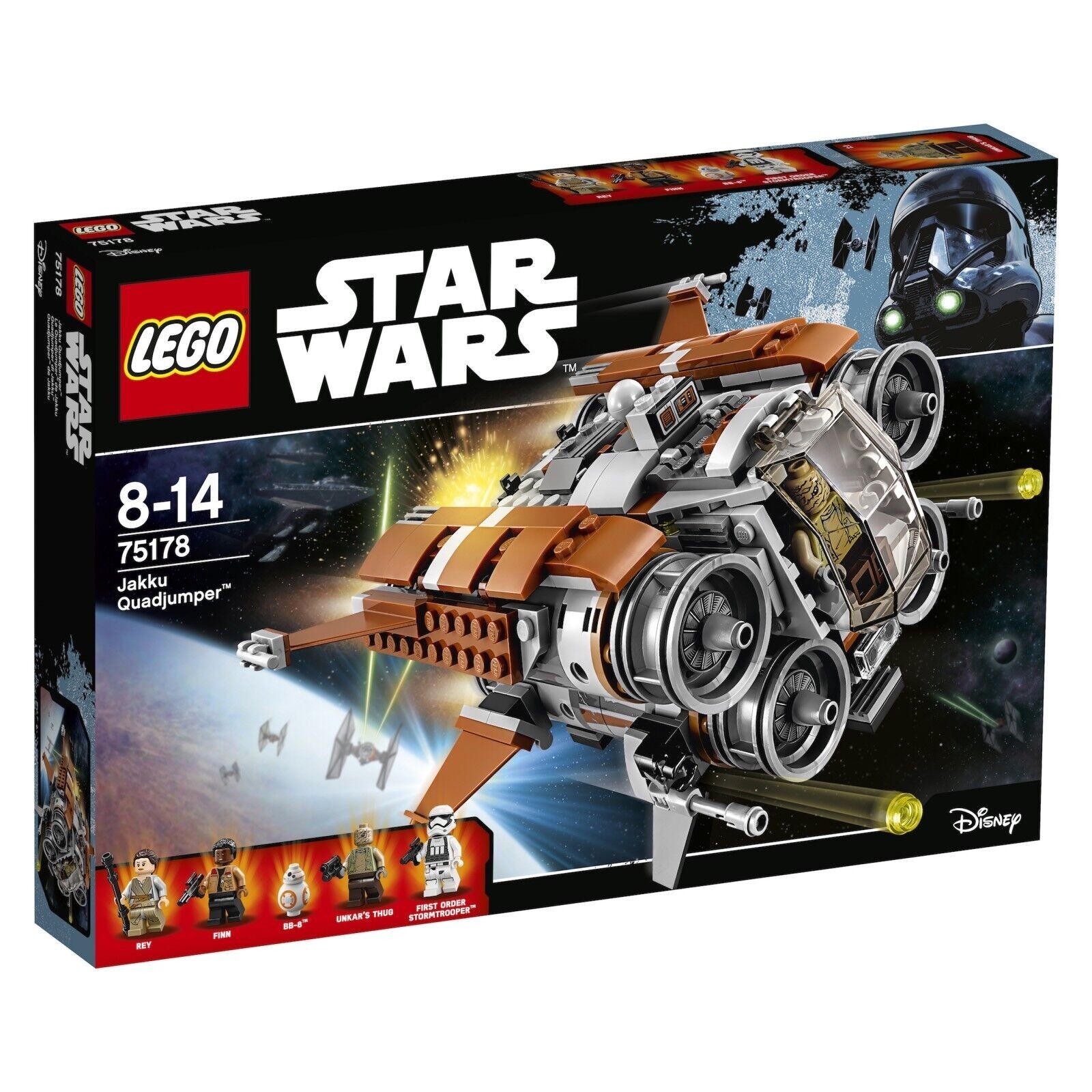 LEGO STAR WARS JAKKU QUADJUMPER FUORI PRODUZIONE ETA' 8-14  PEZZI 457  ART 75178