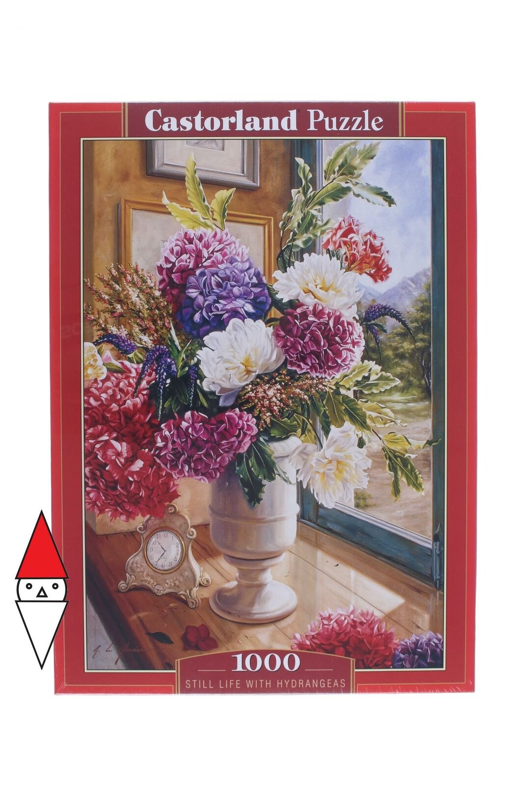 PUZZLE TEMATICO CASTORLAND NATURA MORTA STILL LIFE WITH HYDRANGEAS 1000 PZ