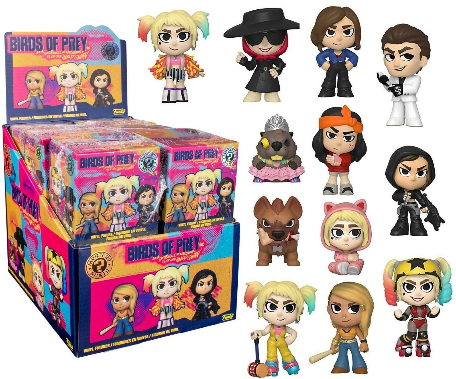 12 x FUNKO Harley Quinn DC Birds of Prey MYSTERY MINIS in Box Display
