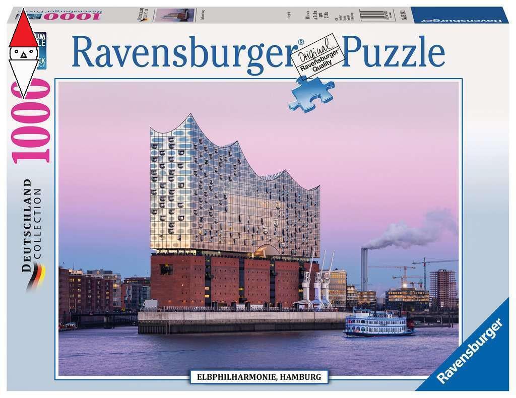 PUZZLE PAESAGGI RAVENSBURGER CITTA ELBPHILHARMONIE HAMBURG 1000 PZ