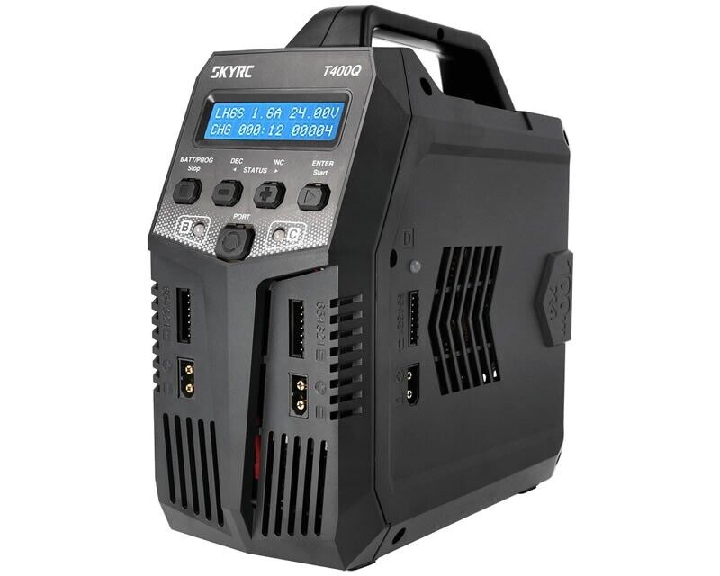 SkyRC SK100189 Caricabatterie T400Q 4x 100W 12A 1-6S AC/DC modellismo
