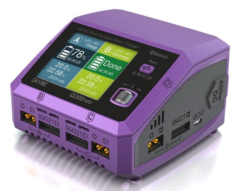 SkyRC Caricabatterie Q200 Neo LiPo 1-6S 10A 200W AC SK100197-01 modellismo