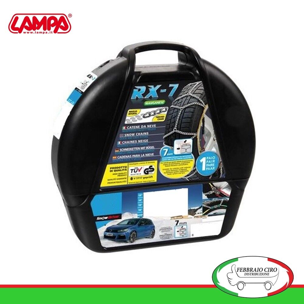 Catene da neve 235/45r18 235/45-18 7mm Lampa RX-7 Omologate Gruppo 12 - 16393