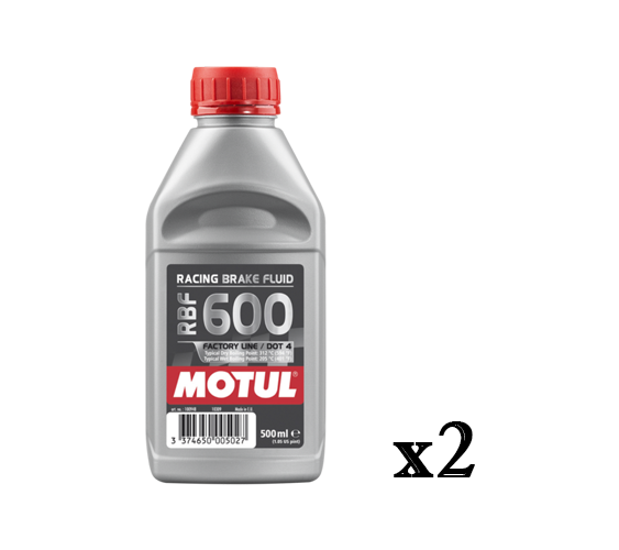 MOTUL RBF 600 FACTORY LINE DOT 4 Olio per Freni e Frizioni Idrauliche 2 X 500ml