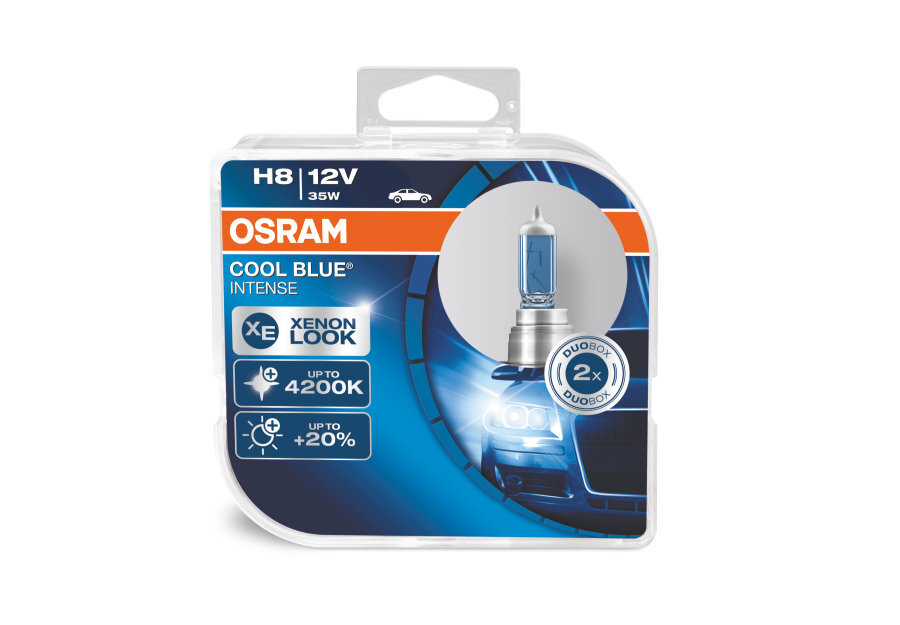 2 Lampade Originale OSRAM H8 Cool BLUE Intense 4200K +20% Effetto Xenon 64211CBI